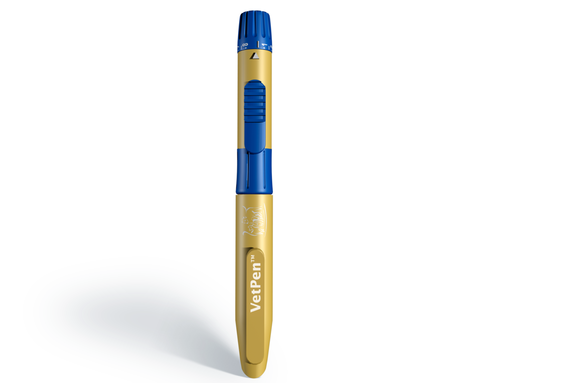 VETPEN® needle device packaging for safe and precise veterinary injections, manufactured by MSD Animal Health.